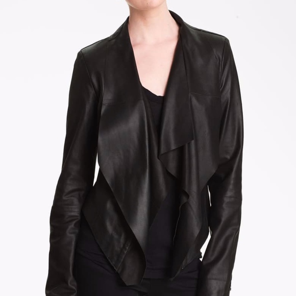 Bod & Christensen Jackets & Blazers - Draped Leather Jacket